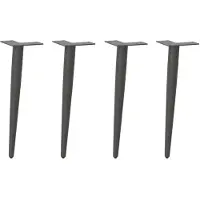 vidaXL Pieds de table basse Conique 4 pcs. Anthracite 30-31 cm Acier