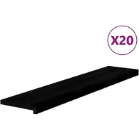 vidaXL Marches d'escalier 20 pcs marron foncé 120x30x2 cm chêne massif