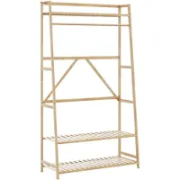 vidaXL Porte-vêtement avec étagères 110x40x180 cm bambou
