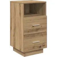 vidaXL Table de chevet avec 2 tiroirs chêne artisanal 36x36x68 cm