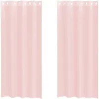 vidaXL Voile Rideaux avec oeillets 2 pcs. Rose clair 140x225 cm