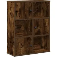 vidaXL Bibliothèque chêne fumé 60x24x76,5 cm bois d'ingénierie