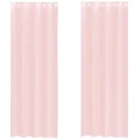 vidaXL Voile Rideaux avec oeillets 2 pcs. Rose clair 140x260 cm