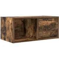 vidaXL Armoire TV chêne fumé 60x31x25,5 cm Bois composite