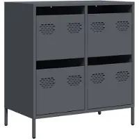 vidaXL Sideboard Anthracite 68x39x73,5 cm Acier laminé à froid