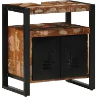 vidaXL Armoire sous lavabo 55x35x60 cm Vieux bois massif