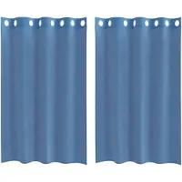vidaXL Voile Rideaux avec œillets 2 pcs. Bleu roi