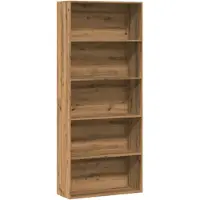 vidaXL Bibliothèque chêne artisanal 80x30x189 cm bois d'ingénierie