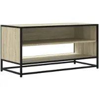 vidaXL Armoire TV Chêne Sonoma 91x40x46 cm Bois composite et métal