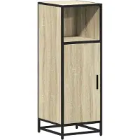 vidaXL Armoire de salle de bain Chêne Sonoma 35x37,5x100 cm Matériau dérivé du bois