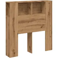 Super Merchant Tête de lit avec étagères Chêne Artisan 100x18,5x102,5cm Bois composite