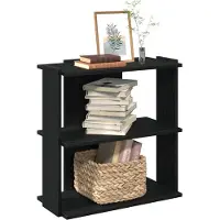 vidaXL Bibliothèque à 3 niveaux noir 60x30x60 cm bois d'ingénierie