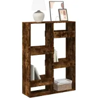 vidaXL Bibliothèque chêne fumé 100x33x135 cm bois d'ingénierie