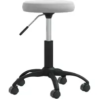vidaXL Chaise de bureau Pivotante Gris clair Velours