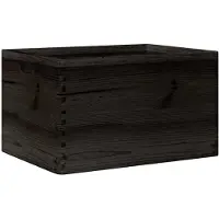 vidaXL Caisse en bois avec poignées Noir 40x30x23 cm Pin massif