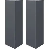 vidaXL Jardinières 2 pcs anthracite triangulaire 30x26x75 cm acier