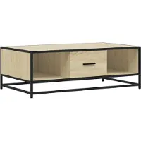 vidaXL Table basse chêne Sonoma 100x57x35 cm Bois composite et métal