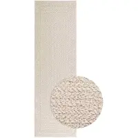 vidaXL Tapis ZIZUR Crème 80x250 cm Aspect jute Intérieur et extérieur