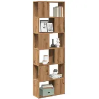 vidaXL Bibliothèque/Séparateur de pièce chêne artisanal 60x24x186 cm