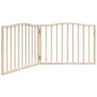 vidaXL Porte pour chien pliable en 2 parties 160 cm bois de peuplier