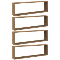 vidaXL Étagères cube murales 4 pcs chêne artisanal 100x15x30 cm