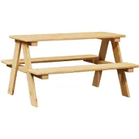 vidaXL Table pour enfants avec bancs IRUN 90x79,5x50 cm bois massif