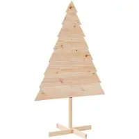 vidaXL Arbre de Noël en bois pour décoration 150 cm bois massif