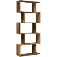vidaXL Étagère séparatrice de pièce à 5 niveaux vieux bois 70x24x161cm
