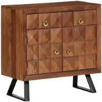 vidaXL Armoire à tiroirs brun miel 70x35x70 cm Bois massif acacia