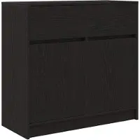 vidaXL Sideboard avec tiroir noir imitation chêne 80x34x76 cm