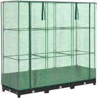 vidaXL Potager surélevé avec couverture de serre aspect rotin 120x40x123 cm