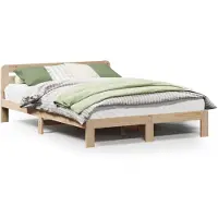 vidaXL Lit en pin massif sans matelas 150x200 cm