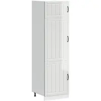 vidaXL Armoire de cuisine Lucca Blanc brillant Matériau dérivé du bois