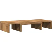 vidaXL Support d'écran Réglable Chêne Artisan 60x24x10,5 cm