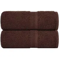 vidaXL Serviettes de toilette 2 pièces FROGN Marron 30 x 30 cm 100 % coton