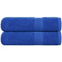 vidaXL Essuie-mains 2 pcs bleu 50x100 cm 360 g/m² 100% coton