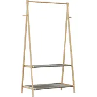 vidaXL Porte-vêtement avec étagères 96x45,5x150,5 cm bambou