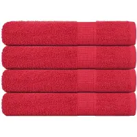 vidaXL Serviettes 4 pcs rouge 100x200 cm 360 g/m² 100% coton
