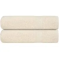 vidaXL Serviettes de bain 2 pcs crème 100x150 cm 360 g/m² 100% coton