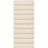 vidaXL Serviettes de bain 10 pcs crème 100x150 cm 360 g/m² 100% coton