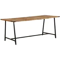 vidaXL Table de salle à manger 180x90x75 cm en bois massif de manguier