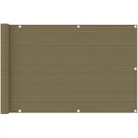 vidaXL Écran de balcon Taupe 90x400 cm PEHD