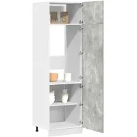 vidaXL Armoire réfrigérée "Lyon" Gris béton 60 x 57 x 207 cm Bois d'ingénierie