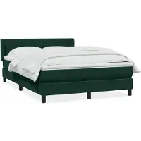 vidaXL Lit boxspring avec matelas vert foncé 160x220 cm velours