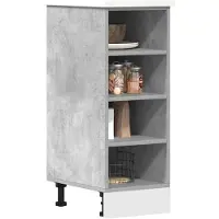 vidaXL Armoire basse Riga gris béton 30x44,5x81,5 cm Bois composite