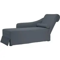 vidaXL Chaise longue avec traversin Accoudoir droit Gris foncé Velours