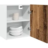 vidaXL Armoire suspendue Lyon imitation vieux bois 50x31x60 cm Matériau dérivé du bois