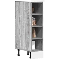 vidaXL Armoire basse Riga Gris Sonoma 20x44,5x81,5 cm Matériau dérivé du bois