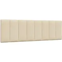 vidaXL Coussin de tête de lit "Hanko" Crème 160 cm Tissu