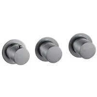 FortiFura Nebbio Ensemble combiné bain - mitigeur thermostatique - coude mural avec support douchette - flexible de douche lisse - barre douchette - Remplissage-vidage de baignoire - finition PVD